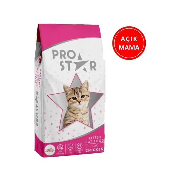 Prostar Tavuklu Yavru Kedi Maması 1 Kg AÇIK ürün görseli 1