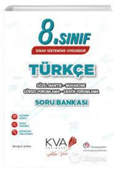 Kva 8.Sınıf Türkçe Sözel Mantık Muhakeme Soru Bankası ürün görseli 1