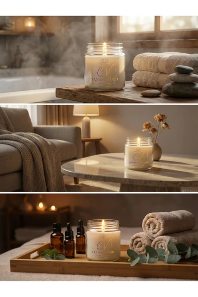 Vanilya Kokulu Mum-%100 Doğal Soya Wax Mum-Aromaterapi Mum-Şeffaf Kapaklı Şişe 100CC ürün görseli 1
