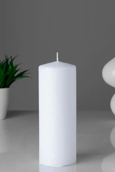 Kokulu Mum Beyaz Genişlik 5 Cm Yükseklik - 15 Cm Lavanta Kokulu ürün görseli 1