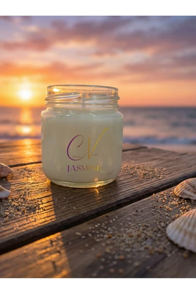 Vanilya Kokulu Mum-%100 Doğal Soya Wax Mum-Aromaterapi Mum-Şeffaf Kapaklı Şişe 100CC ürün görseli 1