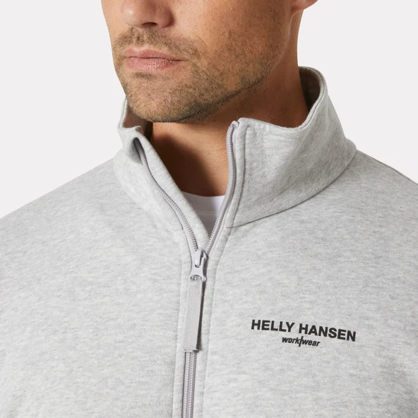 Klasik Logolu Fermuarlı Sweatshirt - Resim 3