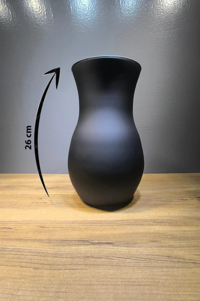 Siyah Cam Vazo Set 3 adet - Resim 4