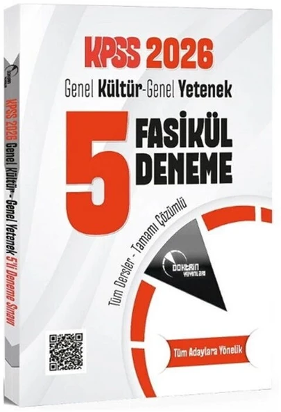 2026 KPSS Genel Yetenek Genel Kültür 5 Deneme Doktrin Yayınları ürün görseli 1