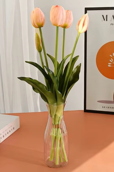Dekoratif Büyük Boy Çiçeklik Cam Vazo, Boy 26 Cm ürün görseli 1