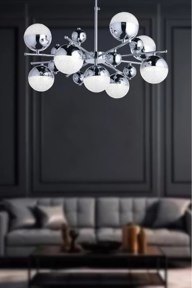 Bohem Aydınlatma Bohem Avize 9'lu 3 renk LED salon avizesi MODERN Avize ürün görseli 1