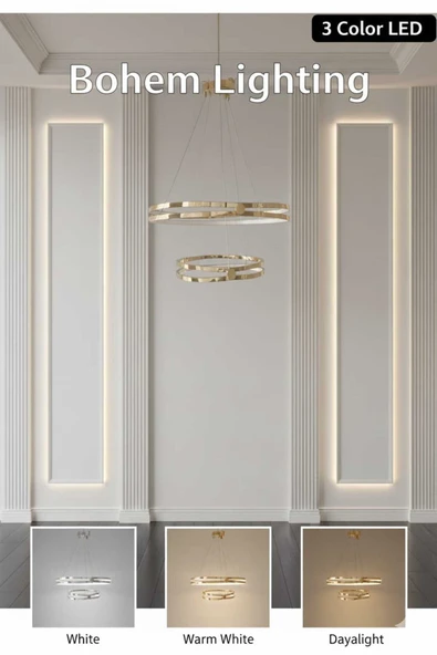 Bohem Aydınlatma LQ147 Modern/Lüks Avize 3 Renk Led Beyaz/Sarı/Gün ışığı ürün görseli 1
