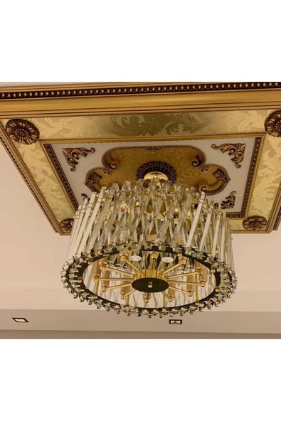 Bohem Aydınlatma Bohem Avize Çapraz Kristal Taşlı Belek 50 Modeli ürün görseli 1