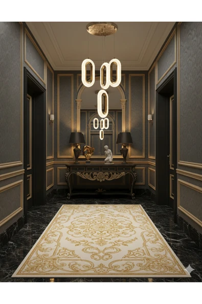 Bohem Aydınlatma 3+1 Kristal Gold Modern Sarkıt Avize 3 renk LED ürün görseli 1