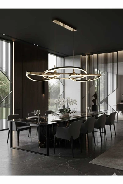 Bohem Aydınlatma LQ 148 Y.M Model Modern 3 renk LED Kumandalı Avize Beyaz/Sarı/Günışığı ürün görseli 1