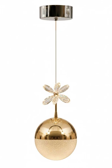 Bohem Aydınlatma Tek Top Modern LED Avize - Resim 5