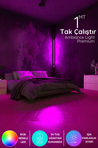 luciole Led Işık Uzaktan Kumandalı Yapışkanlı Renk Animasyon Lepurple ürün görseli 1