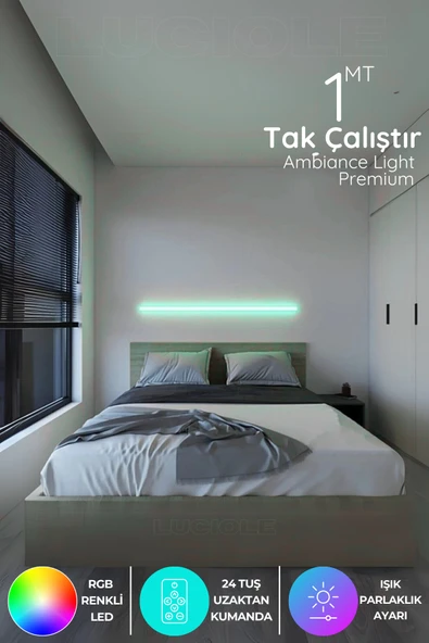 luciole Led Işık Bar Çubuk Animasyon Renk Uzaktan Kumanda Baryeşil ürün görseli 1
