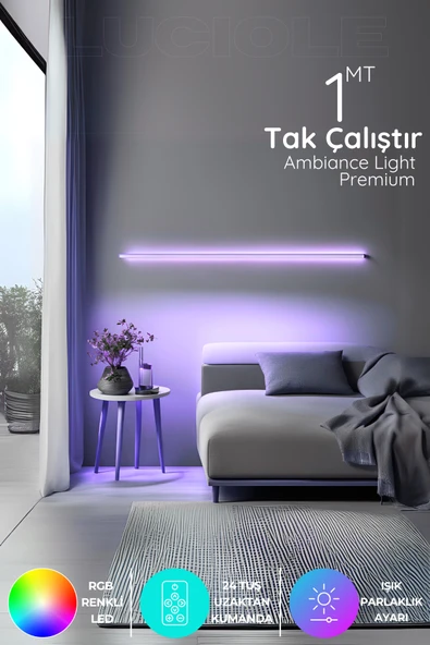 luciole Rgb Tak Çalıştır Kumandalı Led Strip Tube lambader elite ürün görseli 1