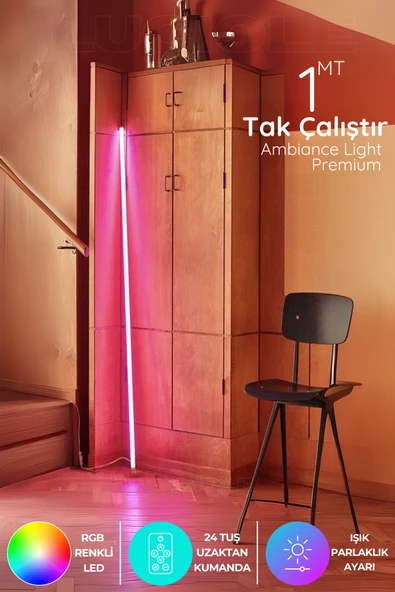 luciole Rgb Led Strip Tube Light  Led ışık Uzaktan Kumandalı Işık Lamba Ampül aydınlatma Renkli LTUBE1 ürün görseli 1
