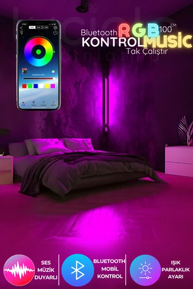 luciole Luxe RGB Akıllı LED Aplik / Abajur – Bluetooth Kontrollü 256 Renk Ambiyans Işığı ürün görseli 1