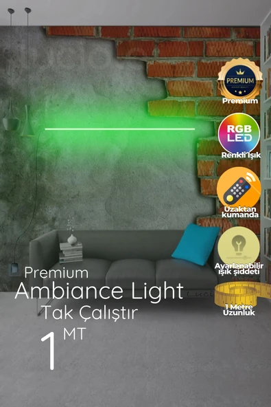 luciole Led Bar Dekoratif Rgb Çok Renkli Animasyonlu Uzaktan Kumandalı Bargreen ürün görseli 1