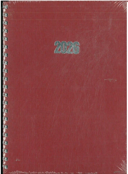 Özkan 2026 Haftalık Ajanda 20x28 Bordo ürün görseli 1