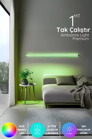 luciole Rgb Tak Çalıştır Kumandalı Led Strip Tube lambader elite ürün görseli 1