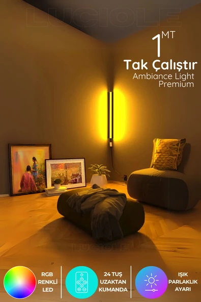 luciole Led Lambader Renk Rgb4 Animasyon Uzaktan Kumandalı Yapışkanlı Duyellow ürün görseli 1