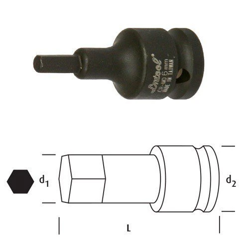 OSAKA LN38A04 ALLEN LOKMA 3/8" 4 mm ürün görseli 1