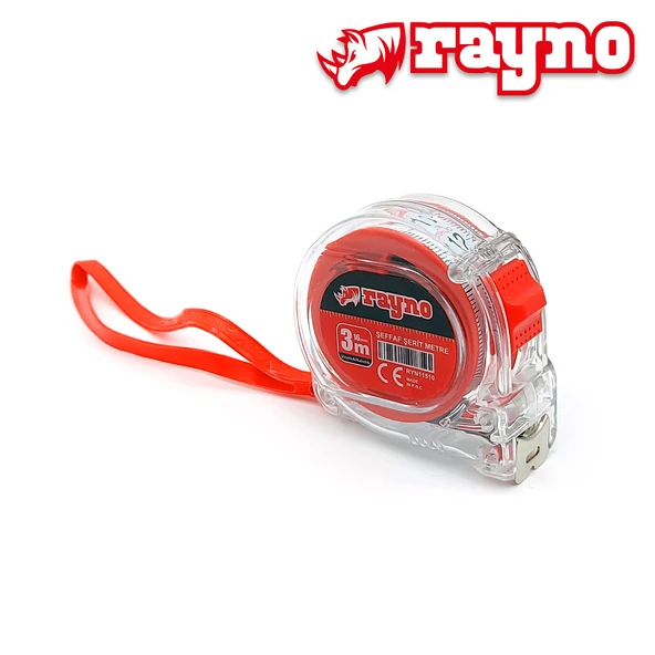 Rayno Şeffaf Şerit Metre 3m x 16mm - 3016 - Resim 2