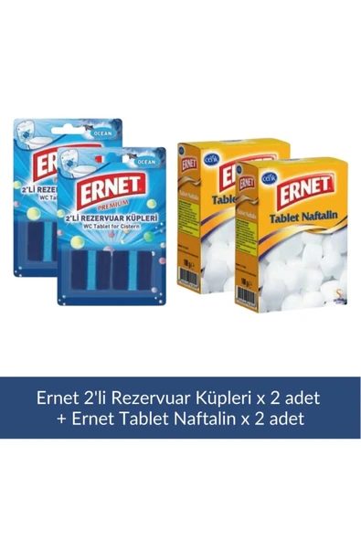 Naftalin 100 gr x 2 Adet + Rezervuar Küpleri 2'li x 2 Adet ürün görseli 1