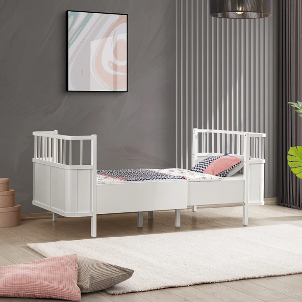 MDF Beşik, Siesta Büyüyen Beşik 90x130 - Siesta Karyola 90x190  beyaz ürün görseli 1