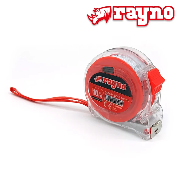 Rayno Şeffaf Şerit Metre 10m x 25mm - 11514 ürün görseli 1
