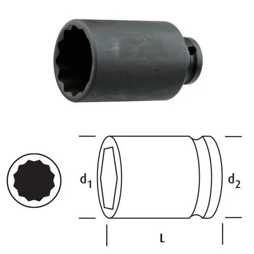 OSAKA LN38YD07 YILDIZ UZUN LOKMA 3/8" 7 mm ürün görseli 1