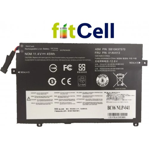 FitCell Lenovo 01AV413 uyumlu uyumlu Laptop Notebook Batarya - Pil ürün görseli 1