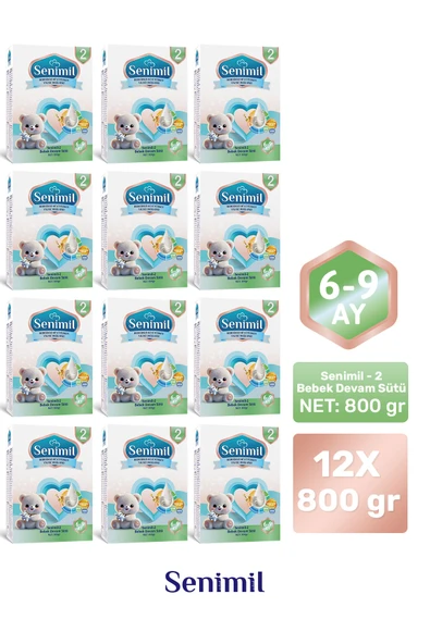 SENIMIL 2 BEBEK SÜTÜ 800 GR (6-9 AY) 12 Lİ AVANTAJ PAKETİ ürün görseli 1