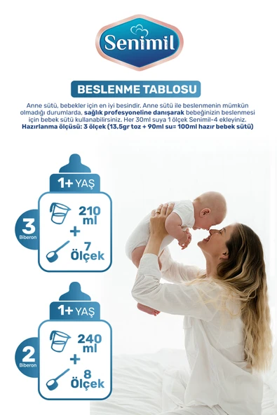 SENIMIL 4 ÇOCUK DEVAM SÜTÜ 250 GR (+1 YAŞ) - Resim 3
