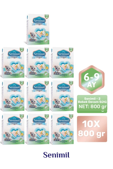 SENIMIL 2 BEBEK SÜTÜ 800 GR (6-9 AY) 10 LU AVANTAJ PAKETİ ürün görseli 1