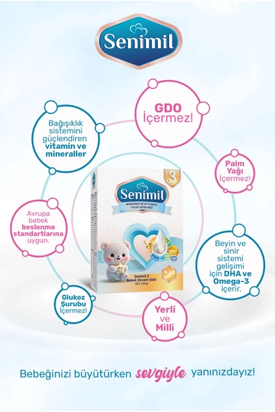 SENIMIL 3 BEBEK DEVAM SÜTÜ 250 GR (9-12 AY) - Resim 4