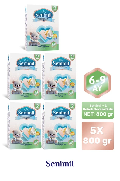 SENIMIL 2 BEBEK SÜTÜ 800 GR (6-9 AY AY) 5 Lİ AVANTAJ PAKETİ ürün görseli 1