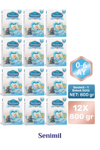 SENIMIL 1 BEBEK SÜTÜ 800 GR (0-6 AY) 12 Lİ AVANTAJ PAKETİ ürün görseli 1