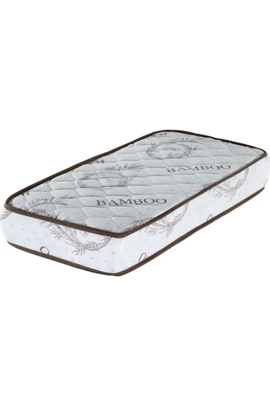 POOLY Bambu Desenli Soft Ortopedik Yaylı Yatak 90 x 140 cm ürün görseli 1
