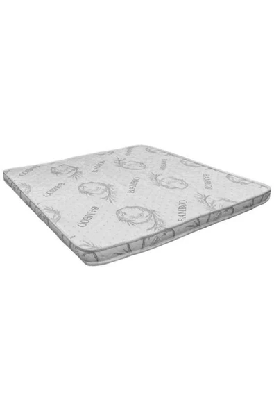 POOLY Bambu Konforlu 125x125 Cm Sünger Oyun Parkı Oyun Alanı Bamboo Bebek Yatağı 6 Cm ürün görseli 1
