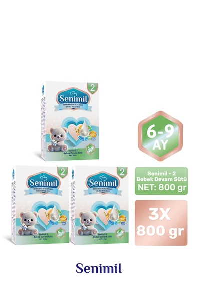 SENIMIL 2 BEBEK SÜTÜ 800 GR (6-9 AY) 3 LÜ AVANTAJ PAKETİ ürün görseli 1
