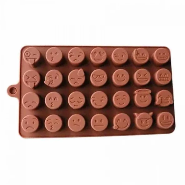 Çikolata Kalıbı - Silikon - Karışık Emoji (SCK-43) ürün görseli 1