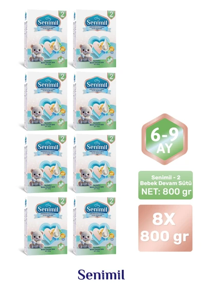 SENIMIL 2 BEBEK SÜTÜ 800 GR (6-9 AY) 8 Lİ AVANTAJ PAKETİ ürün görseli 1