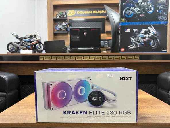 NZXT Kraken Elite 280RL-KR28E-W2 280mm LCD RGB Beyaz İşlemci Sıvı Soğutucu ürün görseli 1