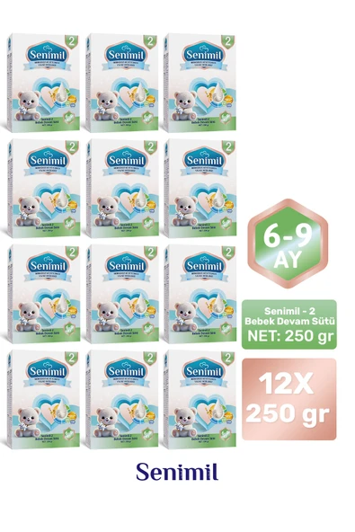 SENIMIL 2 BEBEK DEVAM SÜTÜ 250 GR (6-9 AY) 12 Lİ AVANTAJ PAKETİ ürün görseli 1