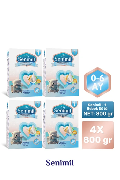 SENIMIL 1 BEBEK SÜTÜ 800 GR (0-6 AY) 4 LÜ AVANTAJ PAKETİ ürün görseli 1