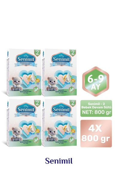SENIMIL 2 BEBEK SÜTÜ 800 GR (6-9 AY) 4 LÜ AVANTAJ PAKETİ ürün görseli 1