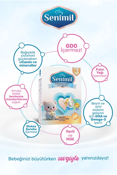 SENIMIL 3 BEBEK DEVAM SÜTÜ 800 GR (9-12 AY) - Resim 4