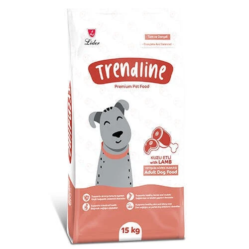 Trendline Kuzu Etli ve Pirinçli Yetişkin Köpek Maması 15 KG ürün görseli 1