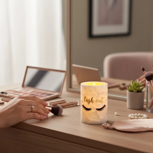Lash Out Led Işıklı Mum - Resim 3