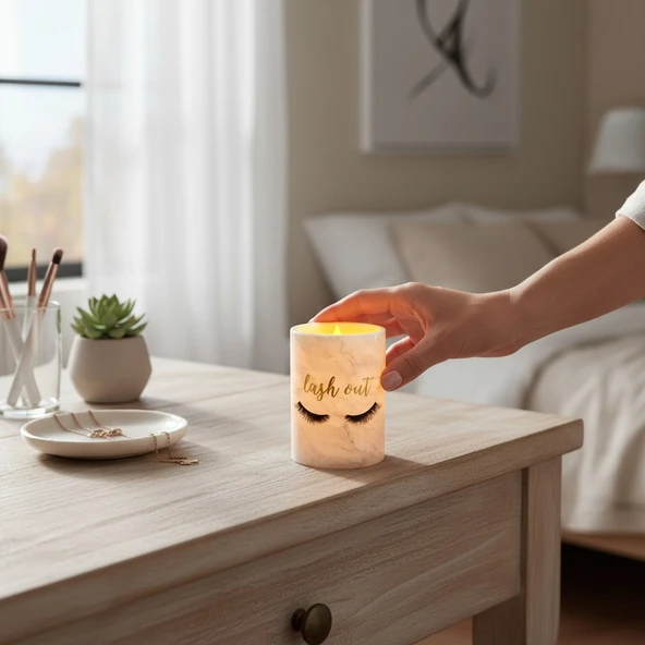 Lash Out Led Işıklı Mum - Resim 2
